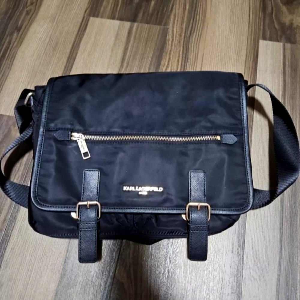 Karl Lagerfeld Paris Black Messenger Bag
